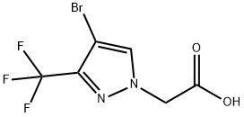 [4-Bromo-3-(trifluoromethyl)-1H-pyrazol-1-yl]acetic acid 구조식 이미지