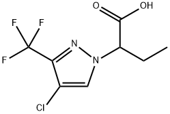 2-[4-Chloro-3-(trifluoromethyl)-1H-pyrazol-1-yl]butanoic acid 구조식 이미지