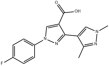 1-(4-Fluorophenyl)-1',3'-dimethyl-1H,1'H-3,4'-bipyrazole-4-carboxylic acid Structure