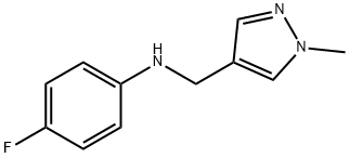 4-fluoro-N-[(1-methyl-1H-pyrazol-4-yl)methyl]aniline Structure