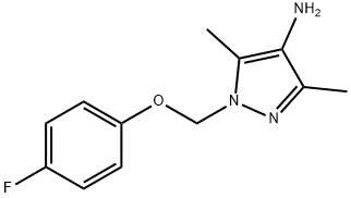 1-[(4-Fluorophenoxy)methyl]-3,5-dimethyl-1H-pyrazol-4-amine Structure