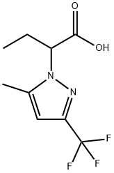 2-[5-Methyl-3-(trifluoromethyl)-1H-pyrazol-1-yl]butanoic acid 구조식 이미지