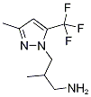 2-methyl-3-[3-methyl-5-(trifluoromethyl)-1H-pyrazol-1-yl]-1-propanamine(SALTDATA: FREE) 구조식 이미지