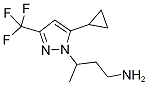 3-[5-Cyclopropyl-3-(trifluoromethyl)-1H-pyrazol-1-yl]butan-1-amine 구조식 이미지