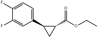(1R,2R)-에틸2-(3,4-디플루오로페닐)시클로프로판카르복실레이트 구조식 이미지