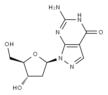 8-AZA-7-DEAZA-2'-DEOXYGUANOSINE Structure