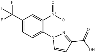 1-[2-Nitro-4-(trifluoromethyl)phenyl]-1H-pyrazole-3-carboxylic acid Structure