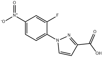 1-(2-Fluoro-4-nitrophenyl)-1H-pyrazole-3-carboxylic acid Structure