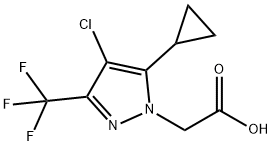 4-CHLORO-5-CYCLOPROPYL-3-(TRIFLUOROMETHYL)-1H-PYRAZOL-1-YL]ACETIC ACID Structure