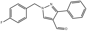 1-(4-FLUOROBENZYL)-3-PHENYL-1H-PYRAZOLE-4-CARBALDEHYDE 구조식 이미지