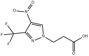 3-[4-Nitro-3-(trifluoromethyl)-1H-pyrazol-1-yl]propanoic acid Structure