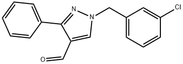 1-(3-CHLOROBENZYL)-3-PHENYL-1H-PYRAZOLE-4-CARBALDEHYDE Structure