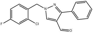 1-(2-CHLORO-4-FLUOROBENZYL)-3-PHENYL-1H-PYRAZOLE-4-CARBALDEHYDE Structure