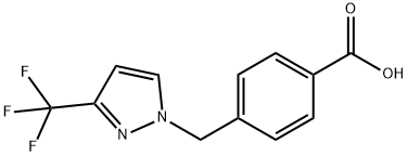 4-{[3-(Trifluoromethyl)-1H-pyrazol-1-yl]methyl}benzoic acid Structure