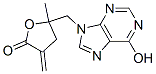 9-((2-methyl-4-methylene-5-oxotetrahydrofuran-2-yl)methyl)hypoxanthine 구조식 이미지