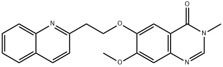 7-Methoxy-3-Methyl-6-[2-(2-quinolinyl)ethoxy]-4(3H)-quinazolinone 구조식 이미지