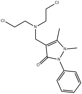 4-[[Bis(2-chloroethyl)amino]methyl]-1,2-dihydro-1,5-dimethyl-2-phenyl-3H-pyrazol-3-one Structure