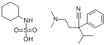 4-(Dimethylamino)-2-isopropyl-2-phenylvaleronitrile cyclamate Structure