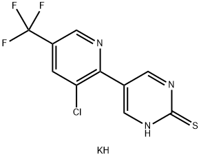 potassium 5-[3-chloro-5-(trifluoromethyl)-2-pyridinyl]-2-pyrimidinethiolate Structure
