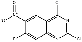 2,4-디클로로-7-플루오로-6-니트로퀴나졸린 구조식 이미지