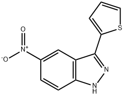 5-니트로-3-(티오펜-2-일)-1H-인다졸 구조식 이미지