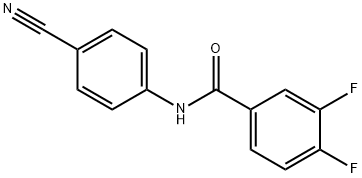 N-(4-시아노페닐)-3,4-디플루오로벤즈아미드 구조식 이미지