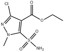 5-(Aminosulfonyl)-3-chloro-1-methyl-1H-pyrazole-4-carboxylic acid ethyl ester Structure