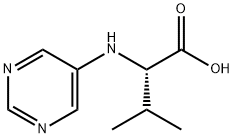 (S)-3-메틸-2-(피리미딘-5-일라미노)부탄산 구조식 이미지