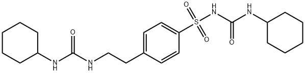 N-[4-(β-Cyclohexylureidoethyl)benzensulfonyl] N'-Cyclohexylurea Structure