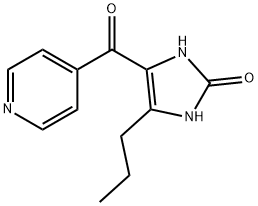 2H-Imidazol-2-one,  1,3-dihydro-4-propyl-5-(4-pyridinylcarbonyl)- 구조식 이미지