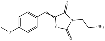 (5E)-3-(2-AMINOETHYL)-5-(4-METHOXYBENZYLIDENE)-1,3-THIAZOLIDINE-2,4-DIONE HYDROCHLORIDE 구조식 이미지