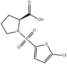 1-[(5-chloro-2-thienyl)sulfonyl]proline 구조식 이미지