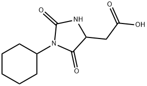 (1-사이클로헥실-2,5-디옥소이미다졸리딘-4-일)아세트산(염분데이터:무료) 구조식 이미지
