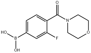 3-Fluoro-4-(4-Morpholinylcarbonyl)benzeneboronic acid, 97% 구조식 이미지