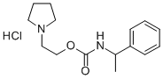 카르밤산,(1-페닐에틸)-,2-(피롤리디닐)에틸에스테르,염화수소 구조식 이미지
