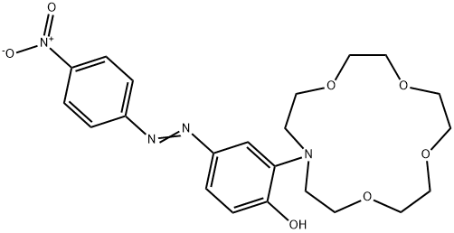 4-[(4-Nitrophenyl)azo]-2-(1,4,7,10-tetraoxa-13-azacyclopentadecan-13-yl)phenol 구조식 이미지