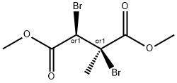 Butanedioic acid, 2,3-dibromo-2-methyl-, dimethyl ester, (R*,R*)- (9CI) Structure