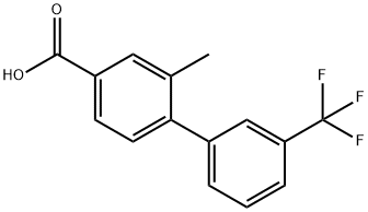 3-메틸-4-(3-트리플루오로메틸페닐)벤조산 구조식 이미지