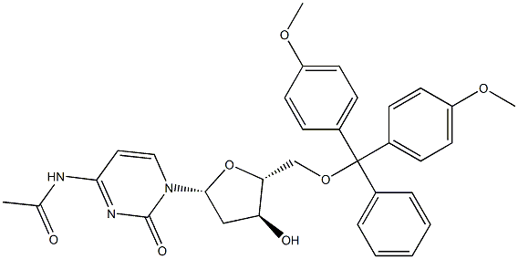 5'-O-(4,4'-DIMETHOXYTRITYL)-N4-ACETYL-2'-DEOXYCYTIDINE 구조식 이미지