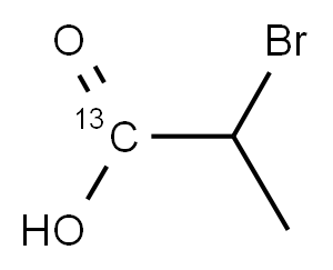2-BROMOPROPIONIC-1-13C ACID Structure
