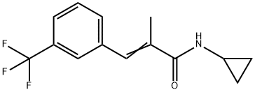 N-Cyclopropyl-alpha-methyl-m-trifluoromethylcinnamamide Structure