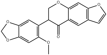 6,7-Dihydro-6-(6-methoxy-1,3-benzodioxol-5-yl)-5H-furo[3,2-g][1]benzopyran-5-one Structure