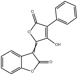 3-(3-Hydroxy-5-oxo-4-phenyl-2,5-dihydrofuran-2-ylidene)benzofuran-2(3H)-one Structure