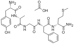 TYR-D-ALA-GLY-PHE-D-MET-NH2 ACETATE SALT Structure