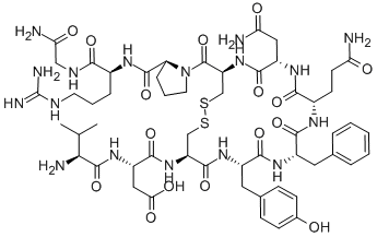 H-VAL-ASP-CYS-TYR-PHE-GLN-ASN-CYS-PRO-ARG-GLY-NH2 구조식 이미지