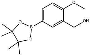2-METHOXY-5-(4,4,5,5-TETRAMETHYL-1,3,2-DIOXABOROLAN-2-YL)-BENZENEMETHANOL 구조식 이미지