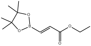 (E)-ethyl 3-(4,4,5,5-tetramethyl-1,3,2-dioxaborolan-2-yl)acrylate 구조식 이미지