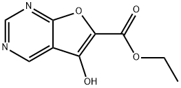 에틸5-히드록시푸로[2,3-d]피리미딘-6-카르복실레이트 구조식 이미지