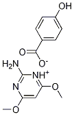 2-amino-4,6-dimethoxypyrimidinium 4-hydroxybenzoate Structure