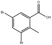 2-메틸-3,5-디브로모벤조산 구조식 이미지